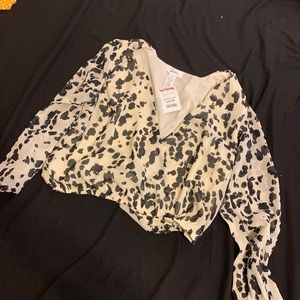 Cow print top